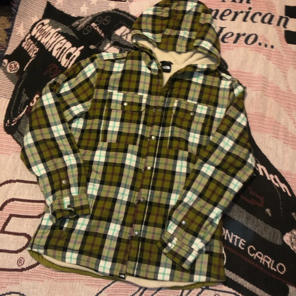 The north face hooded flannel Sherpa